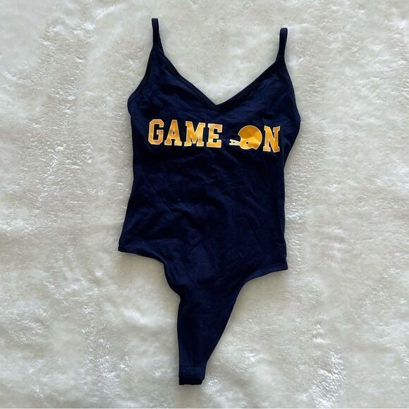 PINK Victoria's Secret Tops - Pink VS Game On Bodysuit Top